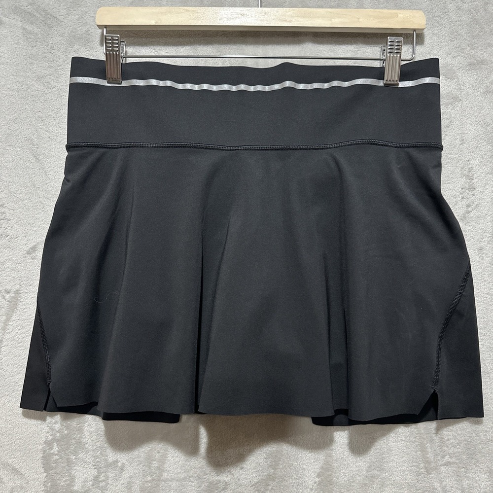 Athleta Sonic Black Tennis Skort Undershorts pocket ball holder Size Small